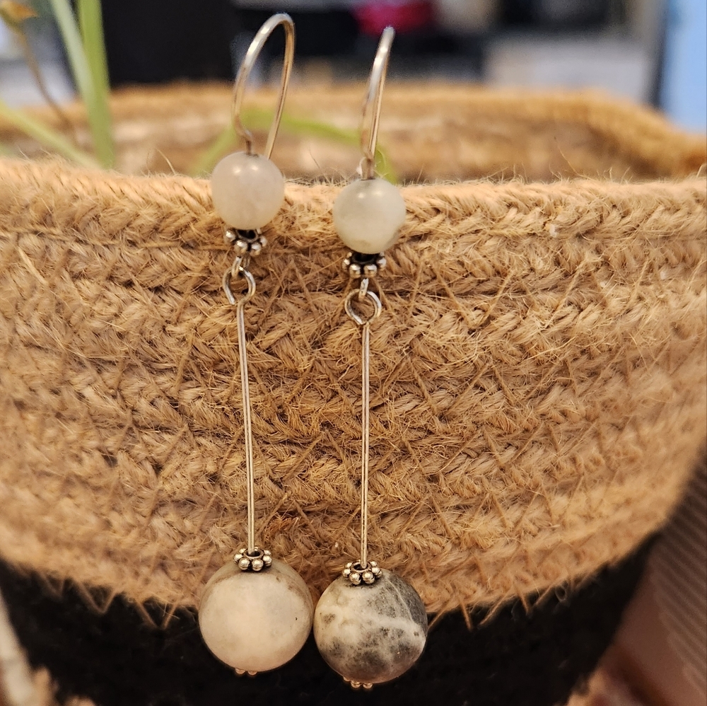 NEW handmade designer boutique semi-precious hammered earrings